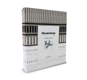 Juego de sábanas 1 plaza 180 hilos Bursa multicolor