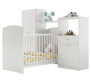 Cuna corral + cómoda + clóset Top Baby blanco