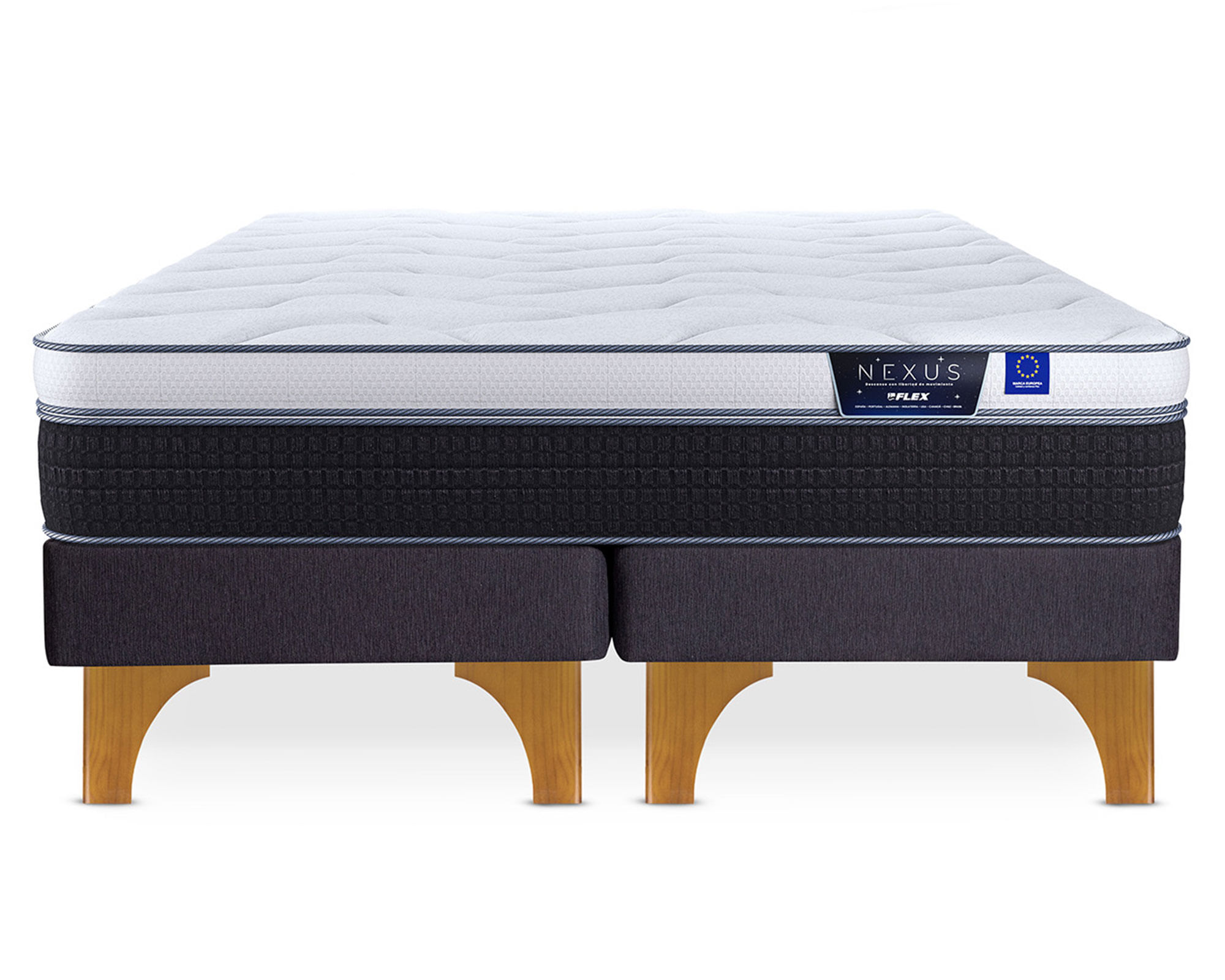 Flex Cama europea 2 plazas Nexus base dividida