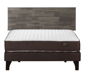 Cama europea Ergo T 2 plazas + respaldo Tabor gris