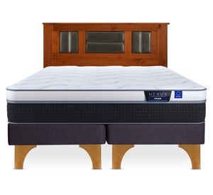 Cama europea 2 plazas Nexus base dividida + respaldo Lorraine