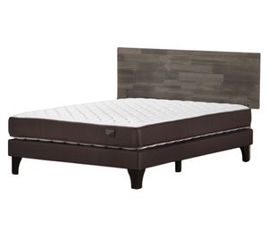 Cama europea Ergo T 2 plazas + respaldo Tabor gris