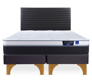 Cama europea 2 plazas Nexus base dividida + respaldo Modern grafito