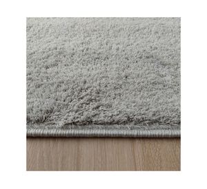 Alfombra Shaggy Dubai Polipropileno gris 150x200 cm