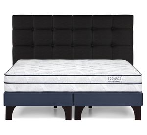 Cama europea Autonomy Sky súper king base dividida + respaldo Issey grafito