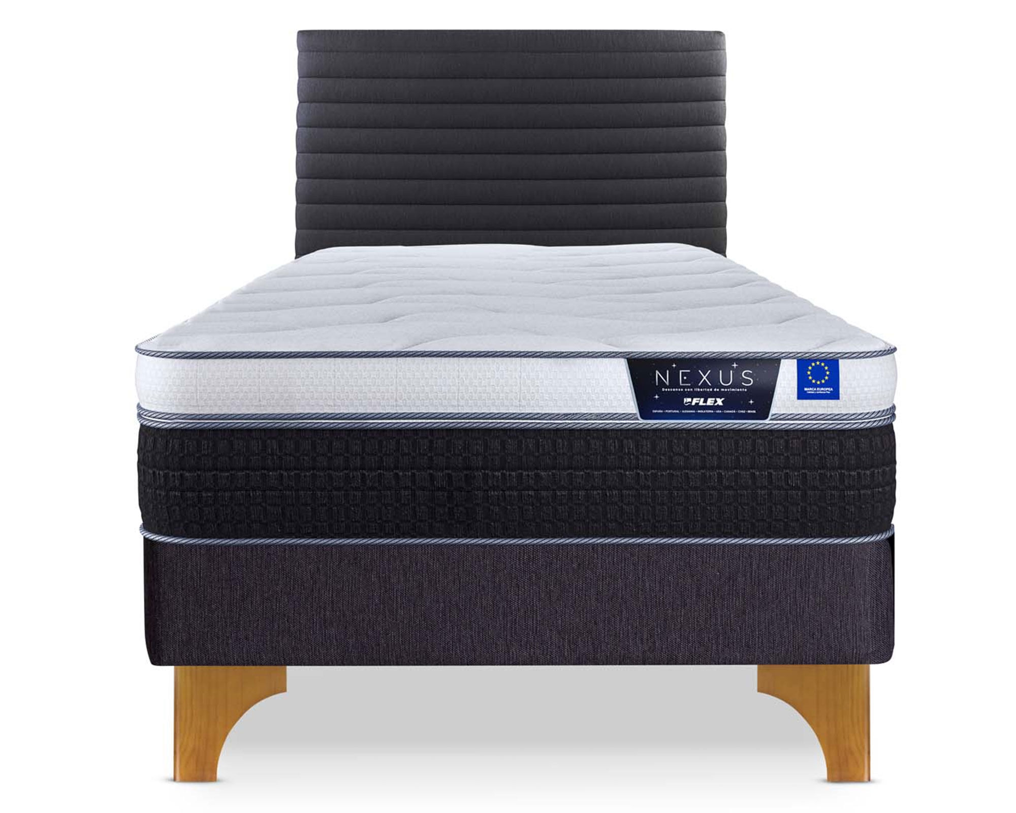 Flex Cama europea 1.5 plazas Nexus + respaldo Modern