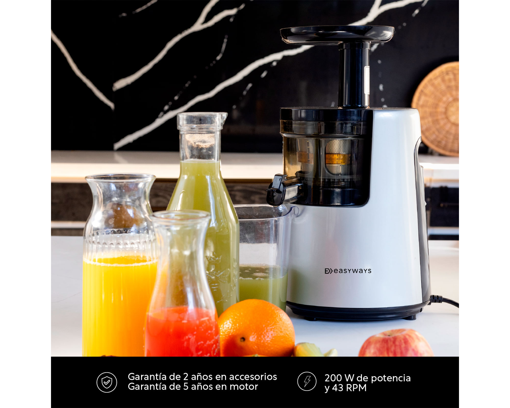 Prensadora jugo en frío Slow Juicer Pro | Easy.cl
