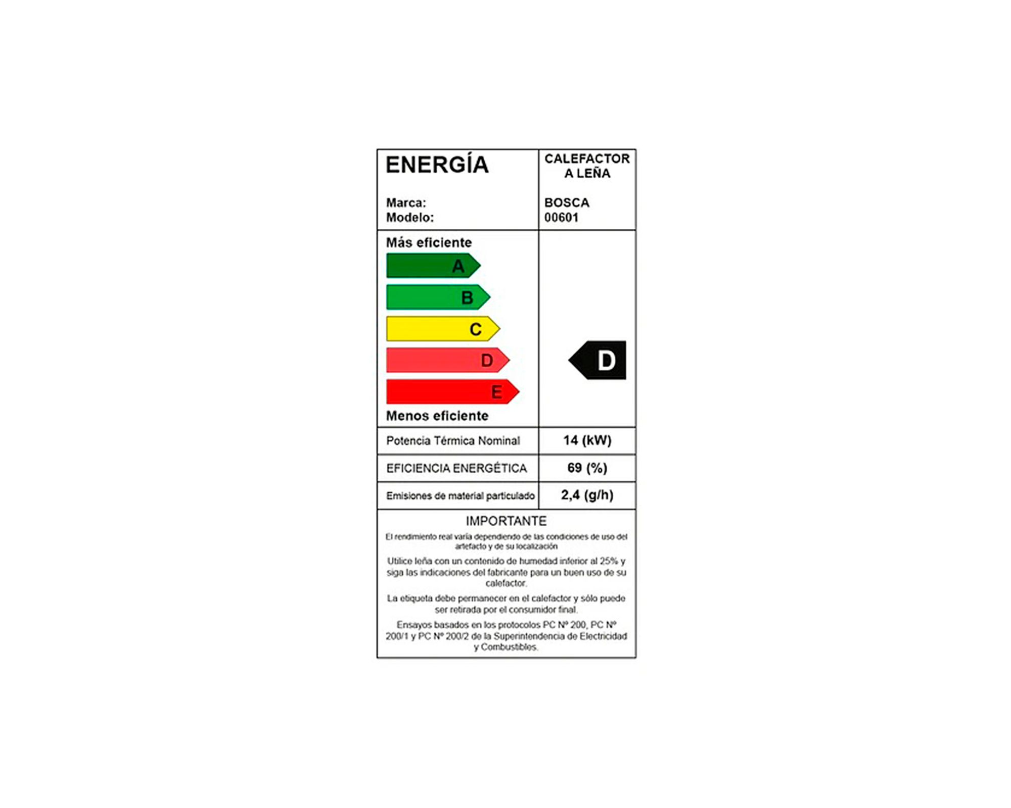 エルフページ Calefactor a leña Limit 480 13900 W | Easy.cl