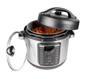 Olla eléctrica multifunción Fast Pot plateado/negro 7.6 lt