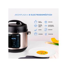 Olla eléctrica multifunción Fast Pot plateado/negro 7.6 lt