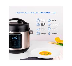 Olla eléctrica multifunción Fast Pot plateado/negro 7.6 lt