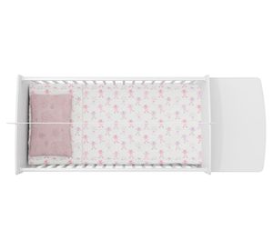 Cuna de madera con cómoda 3 cajones