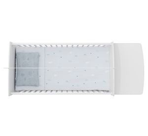 Cuna de madera con cómoda 3 cajones