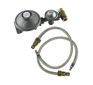 Regulador de gas 45 kg TRC-1936 gris + 2 flexibles