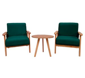 Set terraza 2 personas Nature verde oscuro El Barco