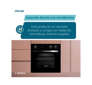 Horno empotrado 66 litros F 1060R A espejado Fensa