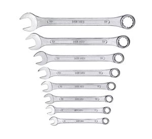 Set 8 llaves combinadas acero 8 a 19 mm