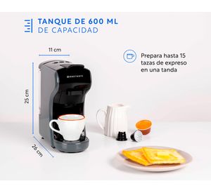 Cafetera Expresso Milano Coffee 3 en 1 gris EasyWays.