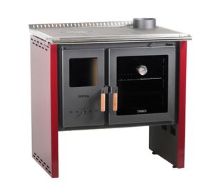 Cocina a leña 9kW Hestia 90 burdeo