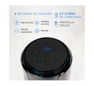 Freidora de aire Multitouch negro 3.7 lt