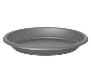 Plato plástico 22 cm antracita Capri