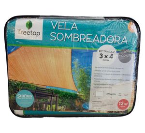 Vela sombreadora rectangular 300x400 cm gris