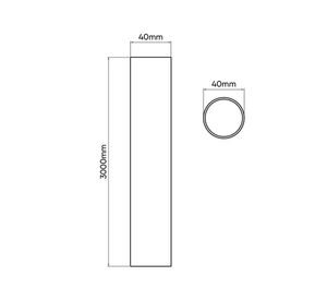 Tubería hidráulica Clase 10 40 mm x 3 m celeste