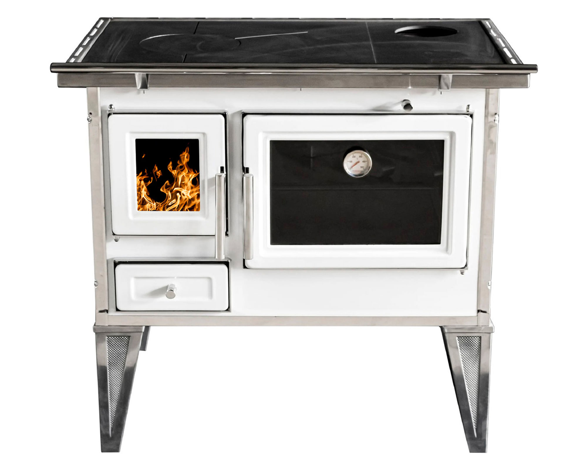 Cocina leña Calbuco L70 blanco | Easy.cl