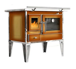 Cocina a leña Calbuco L90 difumada café