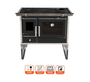 Cocina a leña Calbuco L 90 negro 1 quemador