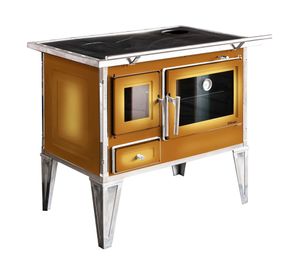 Cocina a leña Calbuco L90 difumada café