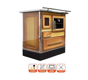 Cocina a leña Calbuco MZ90 difumada 50 lt
