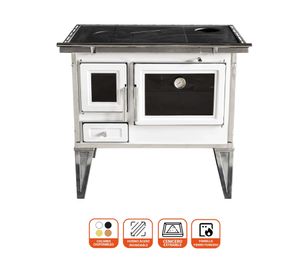 Cocina leña Calbuco L80 blanco