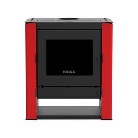 Estufa a leña Gold500 rojo black visión 12.2 kW
