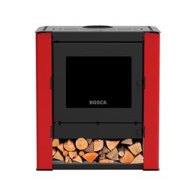 Estufa a leña Gold500 rojo black visión 12.2 kW