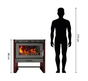 Estufa a leña Bavara burdeo
