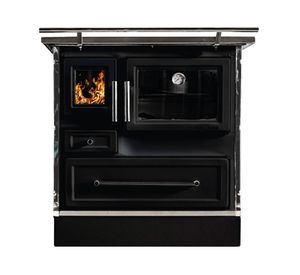 Cocina a leña Calbuco MZ80 negra 40 lt