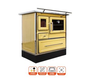 Cocina a leña Calbuco MZ80 amarilla 40 lt