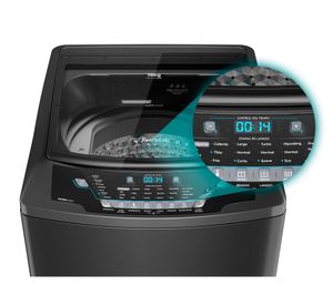 Lavadora Premium Care 18 Onix superior 18 kg gris