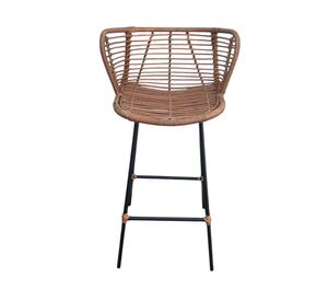 Taburete Mimbre curvo natural 90 cm
