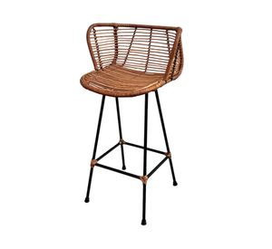 Taburete Mimbre curvo natural 90 cm
