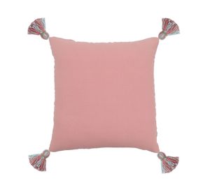 Cojín bordado 45x45 cm Borlas