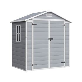 Bodega de jardín gris 210x182x134 cm