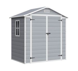 Bodega de jardín gris 210x182x134 cm