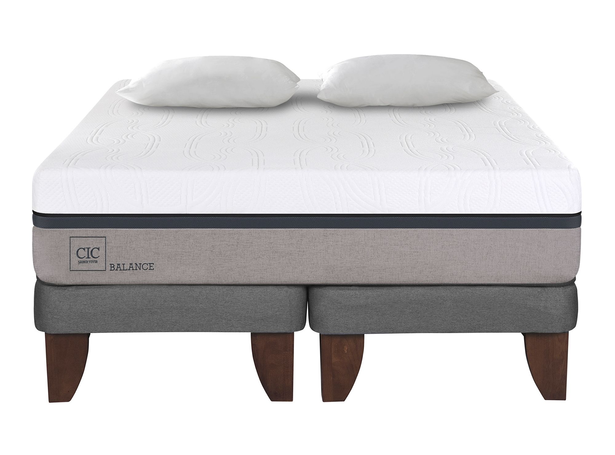 CIC Cama europea king Balance + almohadas Cic