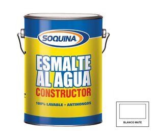 Esmalte al agua blanco mate 3.785 lt