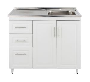 Kit mueble lavaplatos 100x50 cm izquierdo PI100 blanco