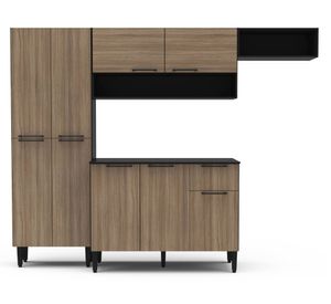 Kit Cocina 9 puertas 1 cajón Madri Rustic 183x232.4x44.8 cm