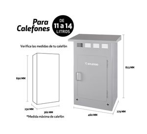 Gabinete calefón Premium gris 82.3x46x27.9 cm