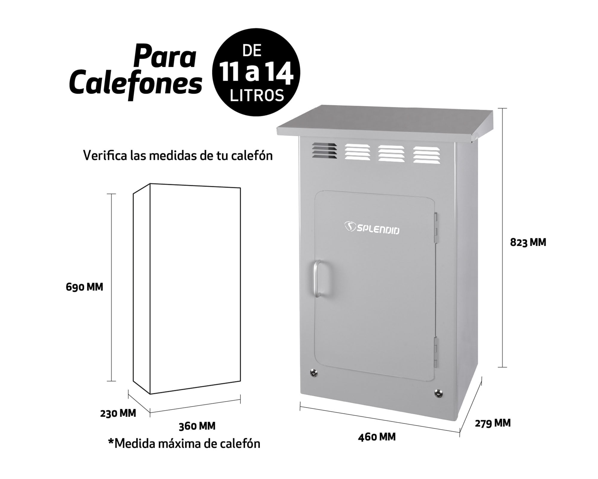 Gabinete Calefón Premium Gris 82.3x46x27.9 cm